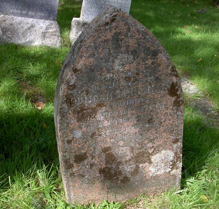 Photo of headstones/Duncan McLennan of Duirinish d 1866 hdstn Killilan cem